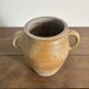 Ancien pot à graisse/vase en grès vernissé vintage – 2 anses