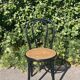 Curved wooden canework chair