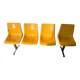 Waiting bench, vintage yellow banquette