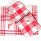 tablecloth and red and white checked napkins 154x164 cm