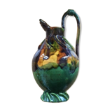 Flamed ceramic pitcher