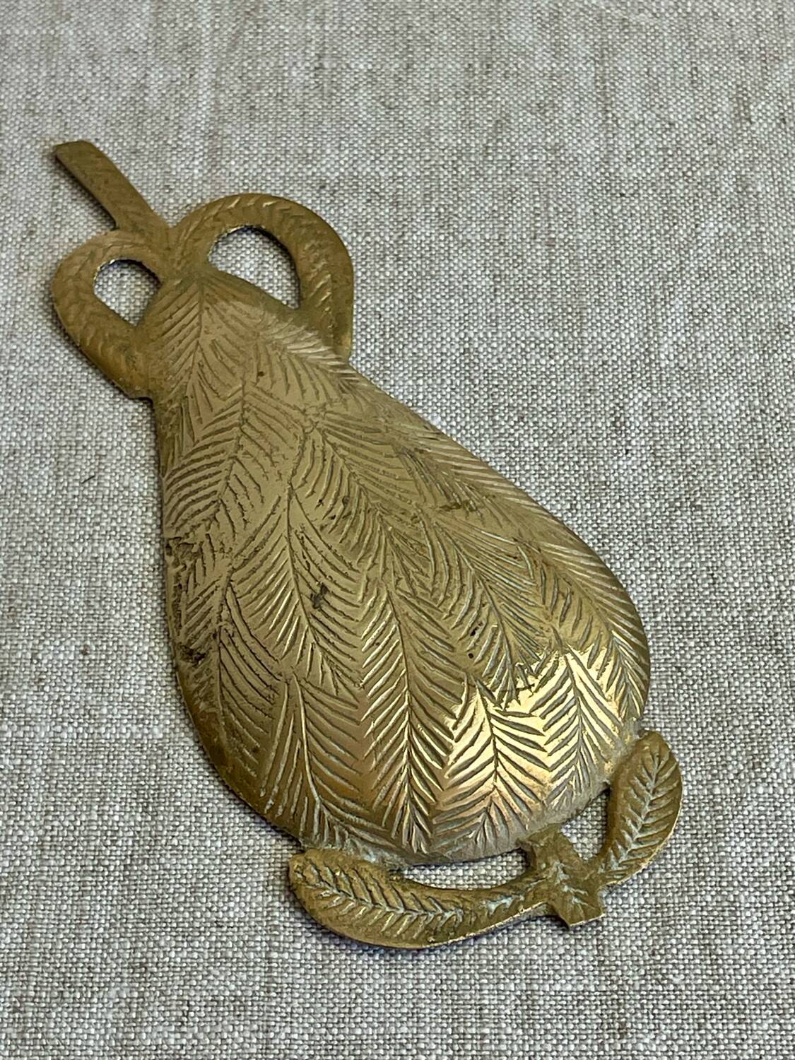 Enamelled brass pear cup