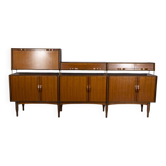 Buffet en teck vintage des années 1970, conçu par Barovero.