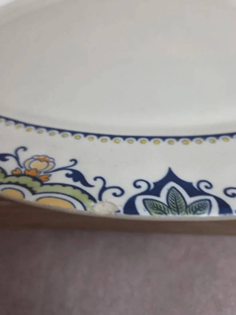 Large oval dish K&G Lunéville model Lisbonne antique 41.5 cm