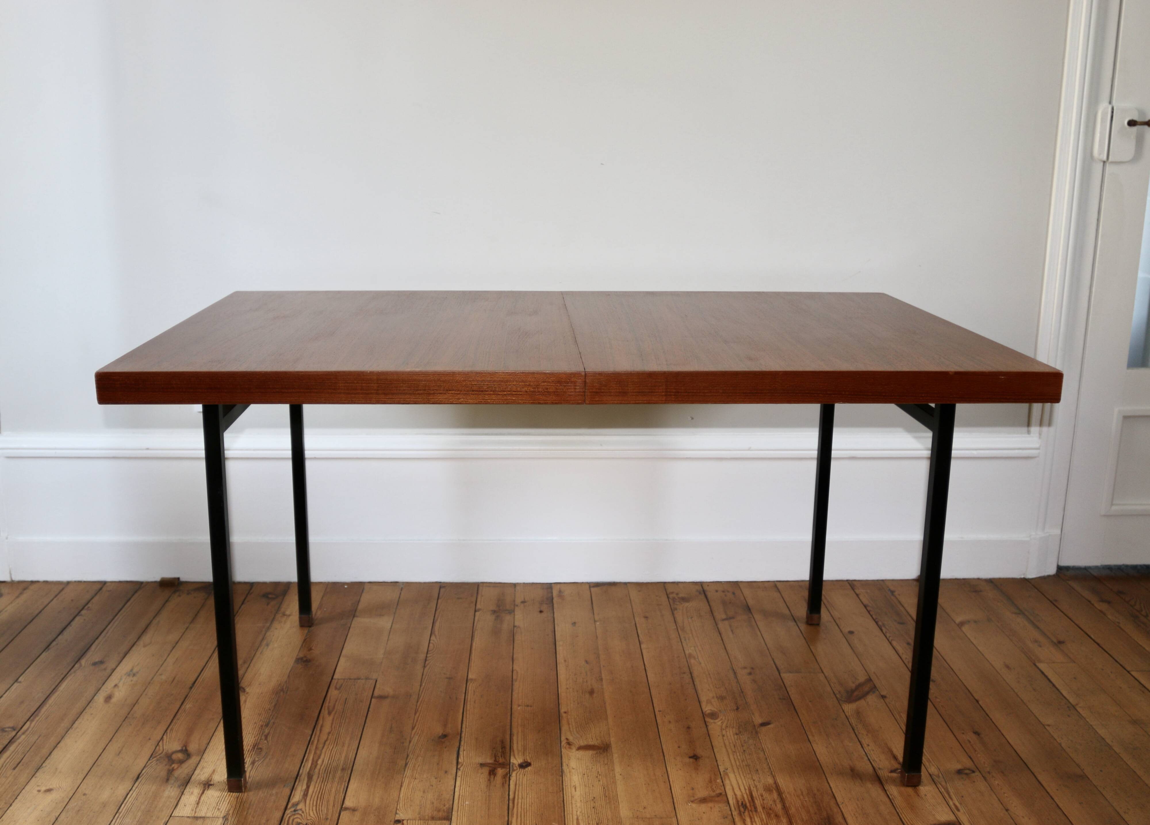 Vintage modernist teak table Paul Geoffroy Roche Bobois 1960s