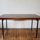 Vintage modernist teak table by Paul Geoffroy for Roche Bobois, 1960.