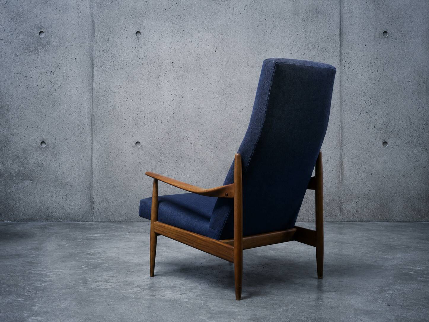 Fauteuil danois en teck massif - Vintage 1960