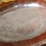 Old Dish In glazed gadrooned terracotta
