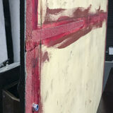 Copper brutalist entrance door, 70s architecture