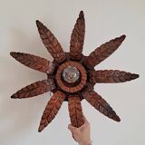 Old wooden wall light