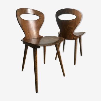 Pair of bistro chairs "rustic" model of baumann called "ant"