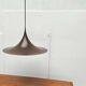 Mid-Century Modern Space Age Danish Brown Semi Pendant Lamp by Claus Bonderup and Torsten Thorup for Fog & Mørup, 1960s