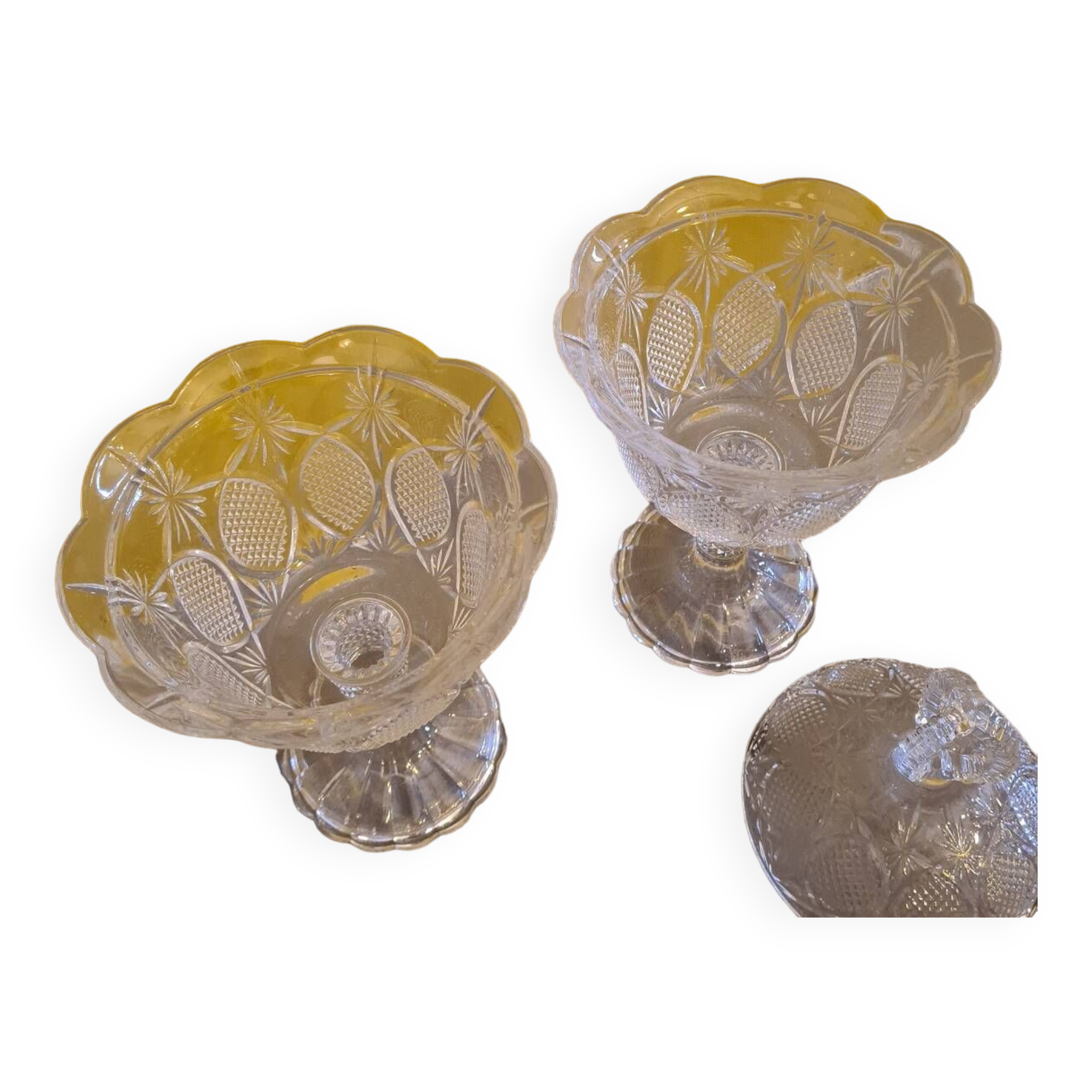 Crystal Bonbonnières From Royal Crystal Rock Italy, from the  1980s