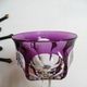BACCARAT "Malmaison" Glass wine rhinestone double violet antique - 19 cm
