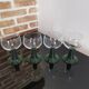 4 Alsace wine glasses with green twisted legs, ROEMER type