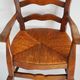 Children's armchair in solid wood with its mulched seat
