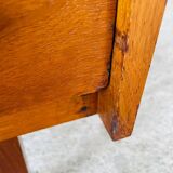 Vintage Scandinavian style oak chest of drawers circa 70's