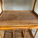 Rattan and cane shelf
