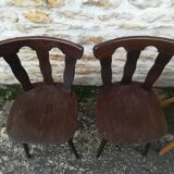 Mismatched bistro chairs