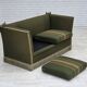 1970s, Danish 2-seater drop arm "Spanish" sofa, furniture wool.