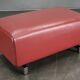 Wittmann Oversized Red Leather Lounge Armchairs and Ottoman, Austria