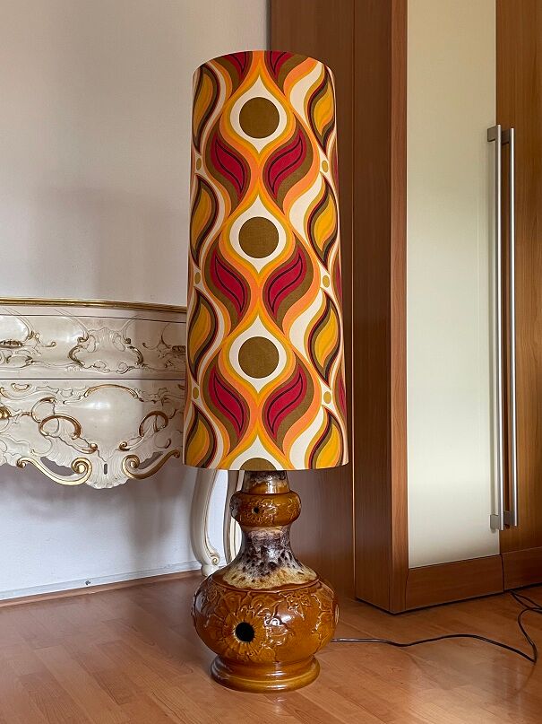 Floor lamp Lucifer vintage lampshade