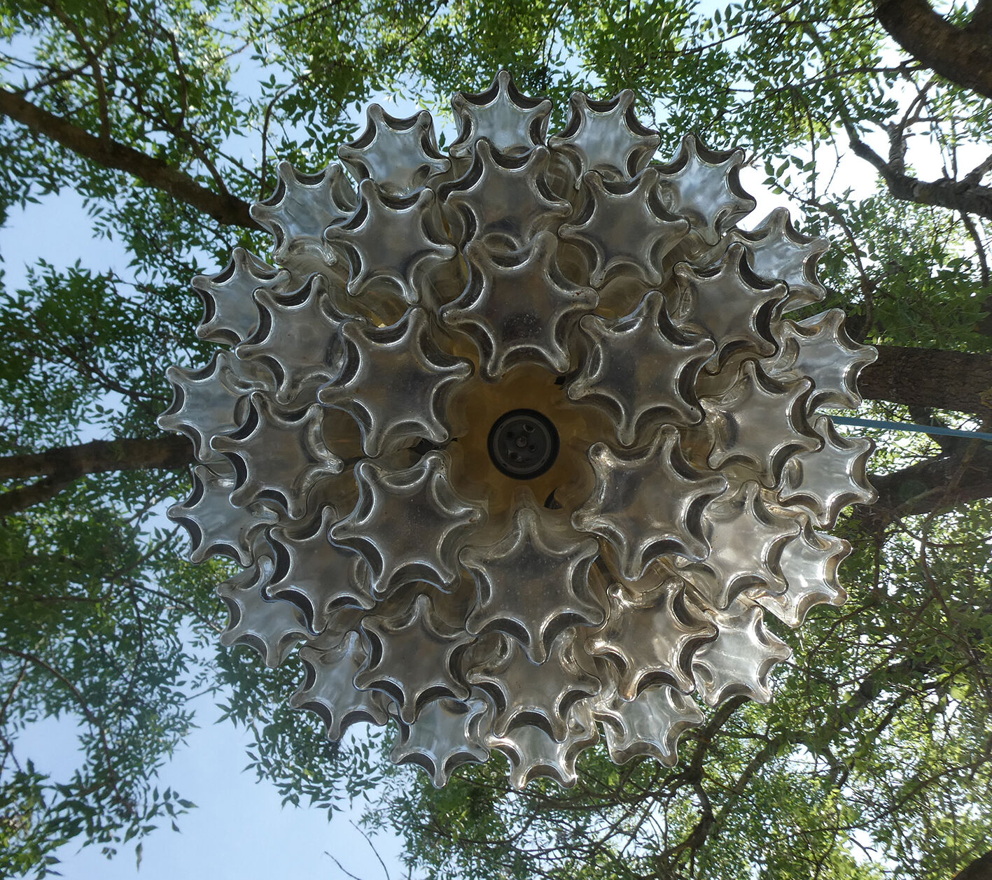Design chandelier by Glashütte Limburg from 1960