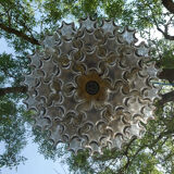 Design chandelier by Glashütte Limburg from 1960