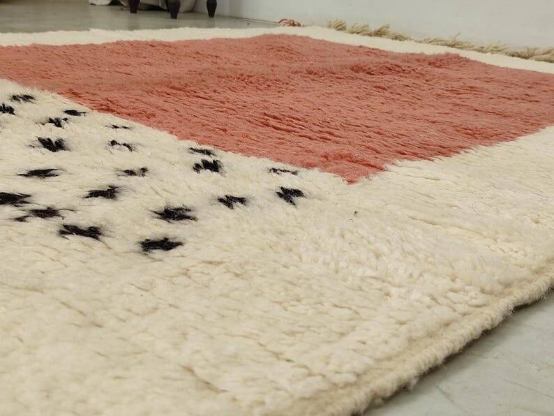 Tapis en laine pure fait main traditionnelle taille 100 x 200 cm