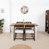 Solid wood farmhouse table