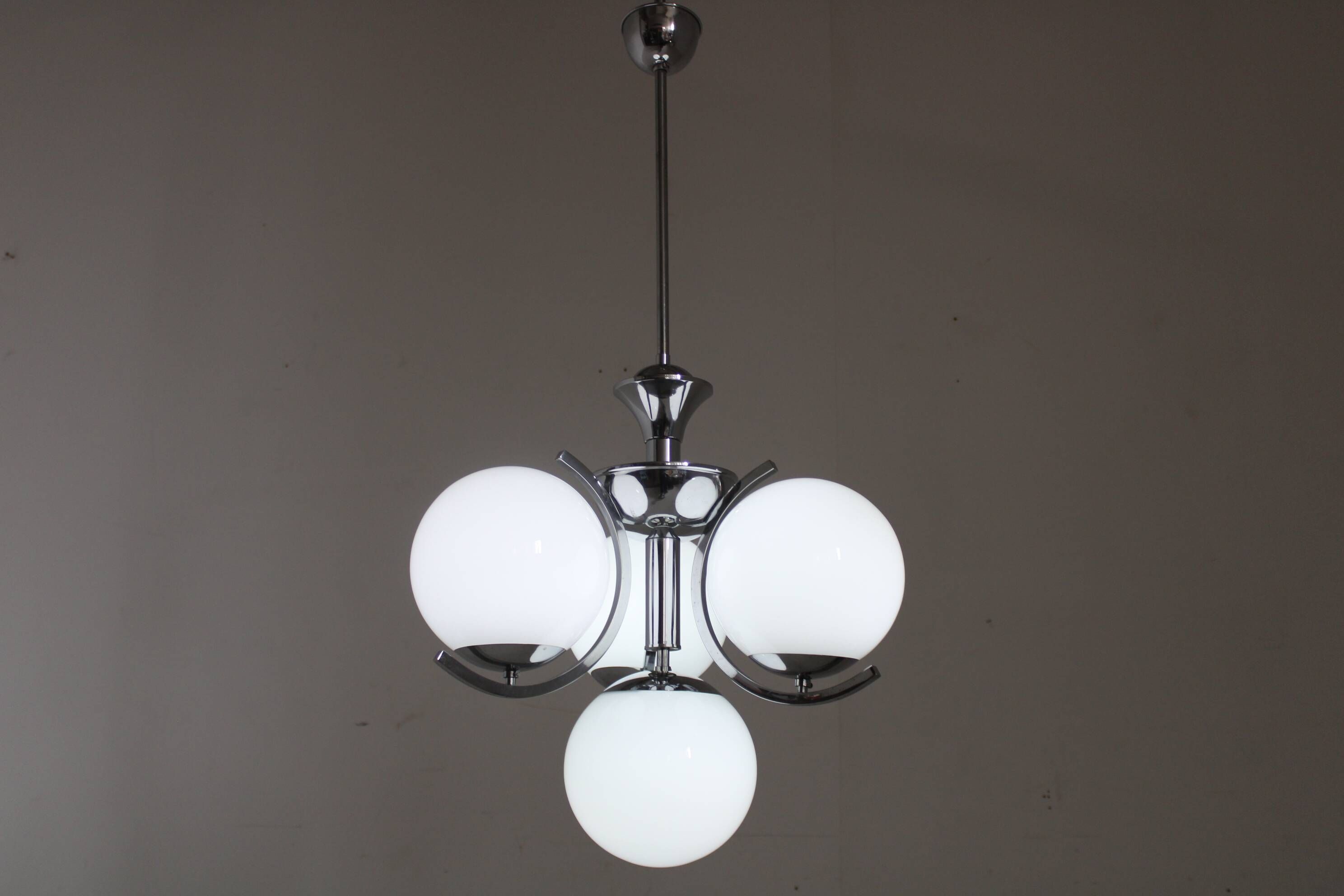 1930s Art Deco Chandelier, Czechoslovakia