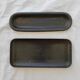 oval and rectangular trays / papier-mâché with golden stars NAPOLEON III / 1set of 2 pieces