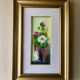 Oil on Vintage Panel - Flower Bouquet by NNISI - 27 x 40 cm