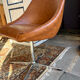 Vintage swivel office chair in cognac faux leather – 1970s