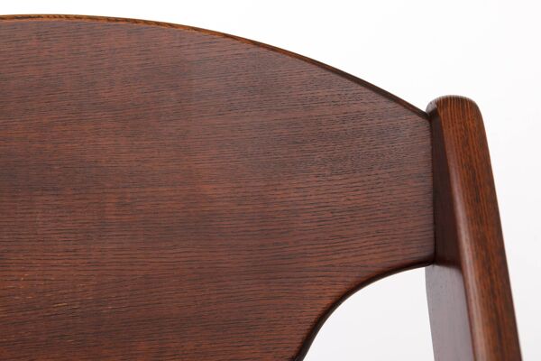 1 de 2 Chaise italienne vintage, années 1980, bois de hêtre foncé, tapisserie bordeaux