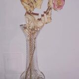 Soliflore vase in chiseled crystal