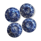 Set of 4 English flat plates from the mid-19th century.