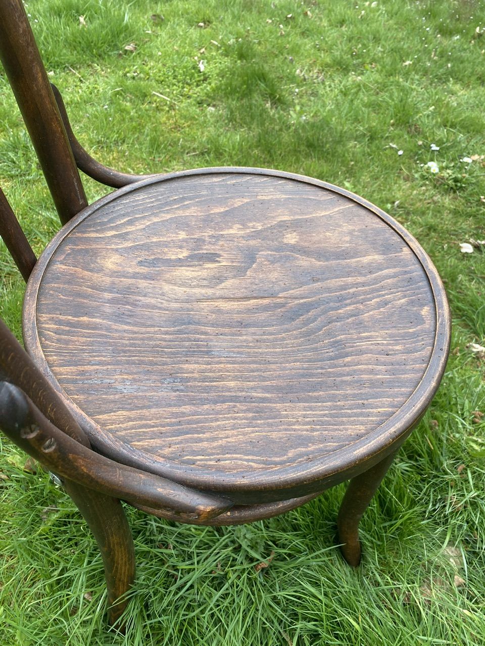 Set of 8 mismatched bistro chairs