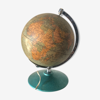 Globe terrestre verre, Perrina, 23cm, 1960