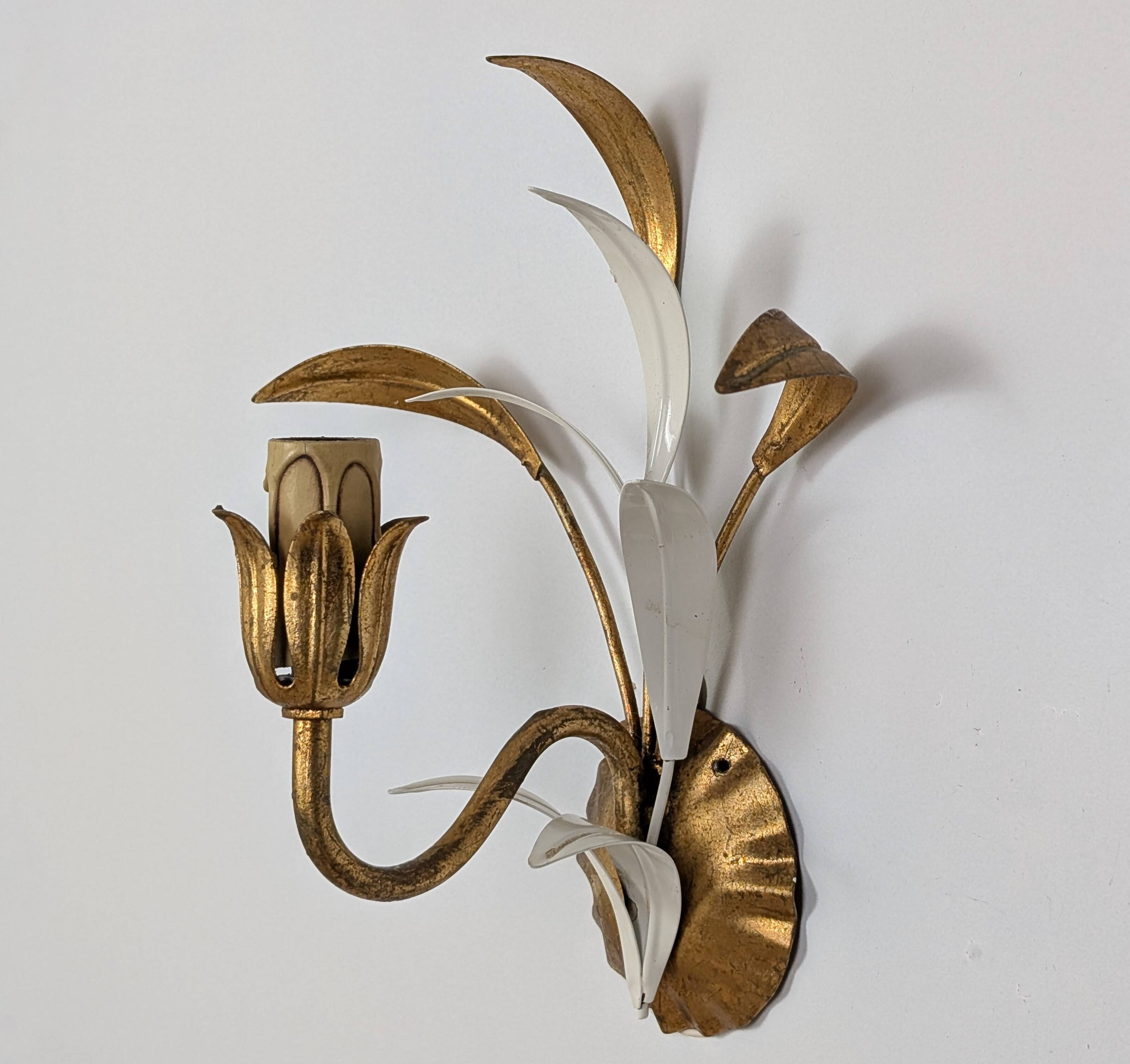 Paire appliques feuilles