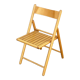Chaise pliante en bois Mid Century avec siège à lattes