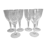 Ensemble de six verres à vin en cristal de Lorraine