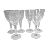 Set of six crystal wine glasses from Lorraine