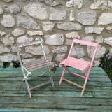 Pair of folding chairs 50s