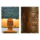 Lampe à pétrole du XIXème siècle en bronze doré