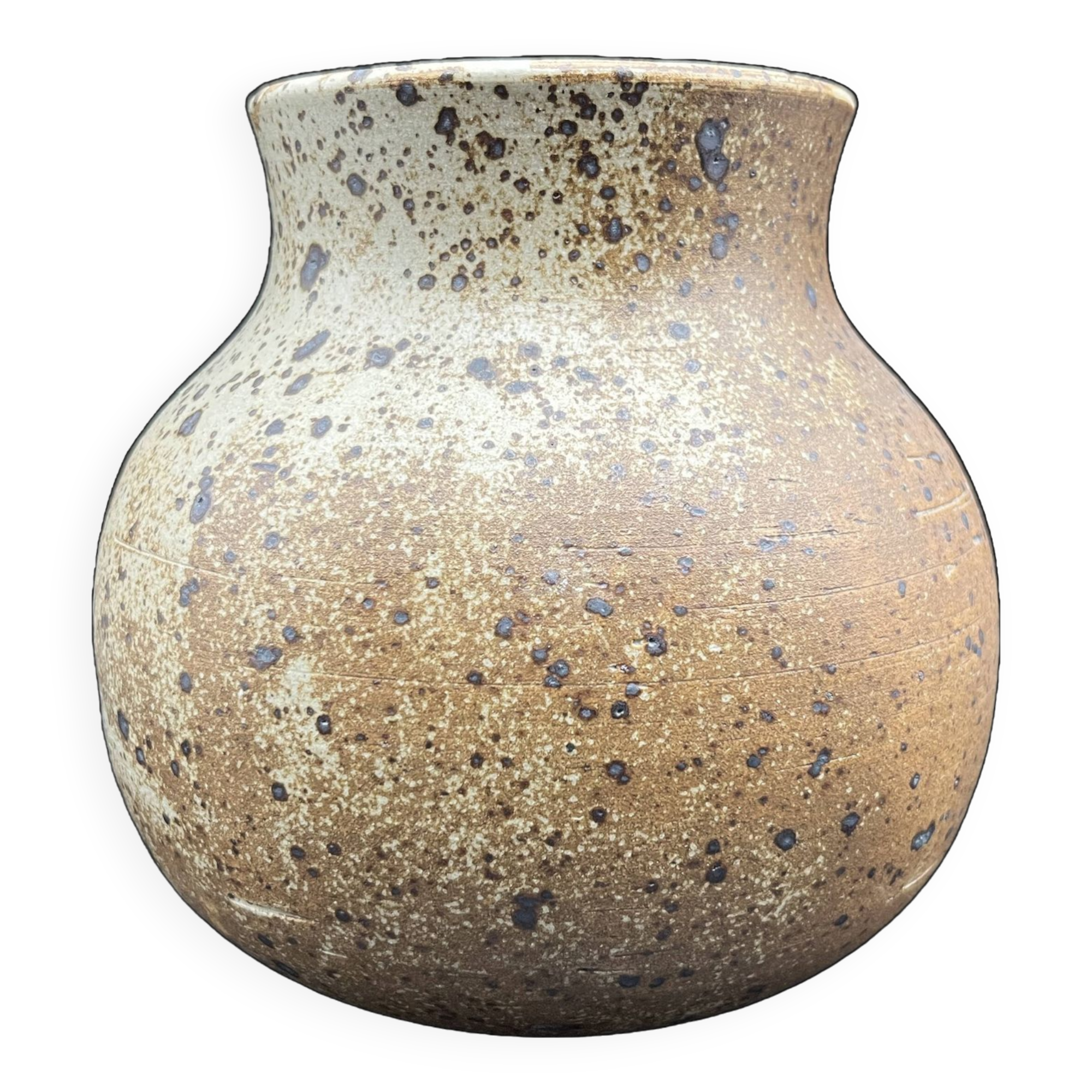 Pyrite stoneware ball vase