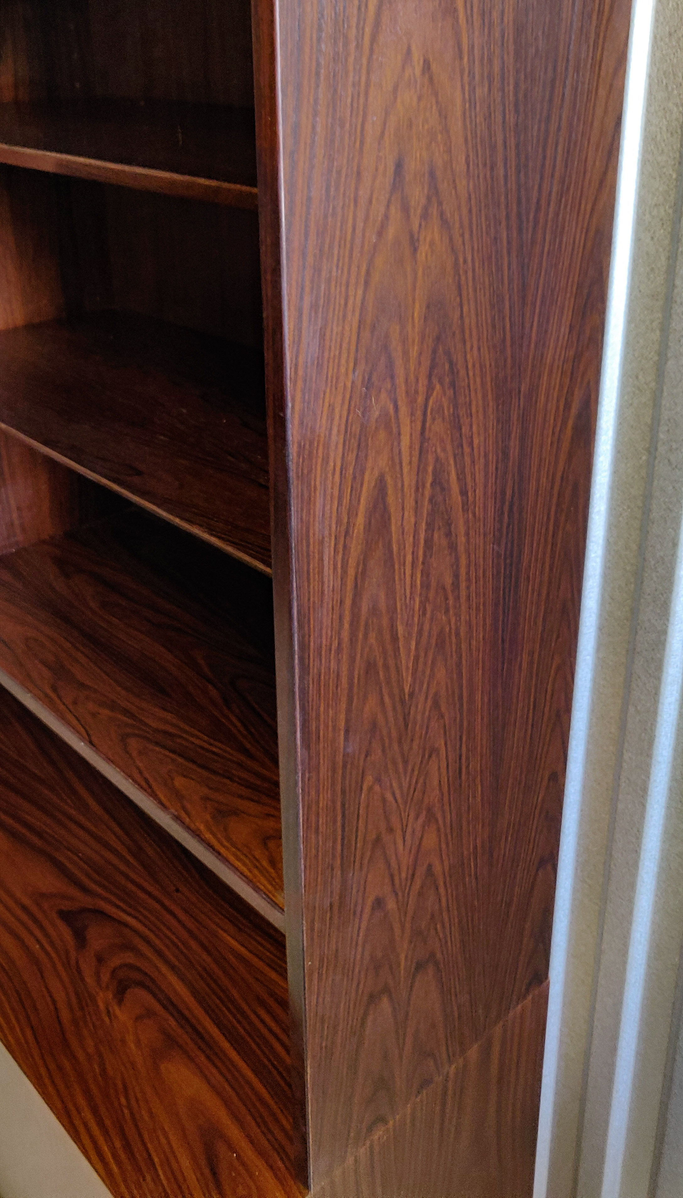 Designer bookcase Poul Hundevad 1960 Denmark mahogany