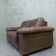 Italian Rattan and Leather Sofa, 1970s