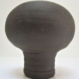 Anthropomorphic candle holder, scarified ceramic, stamped design