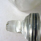 Carafe Art Deco en verre et métal argenté